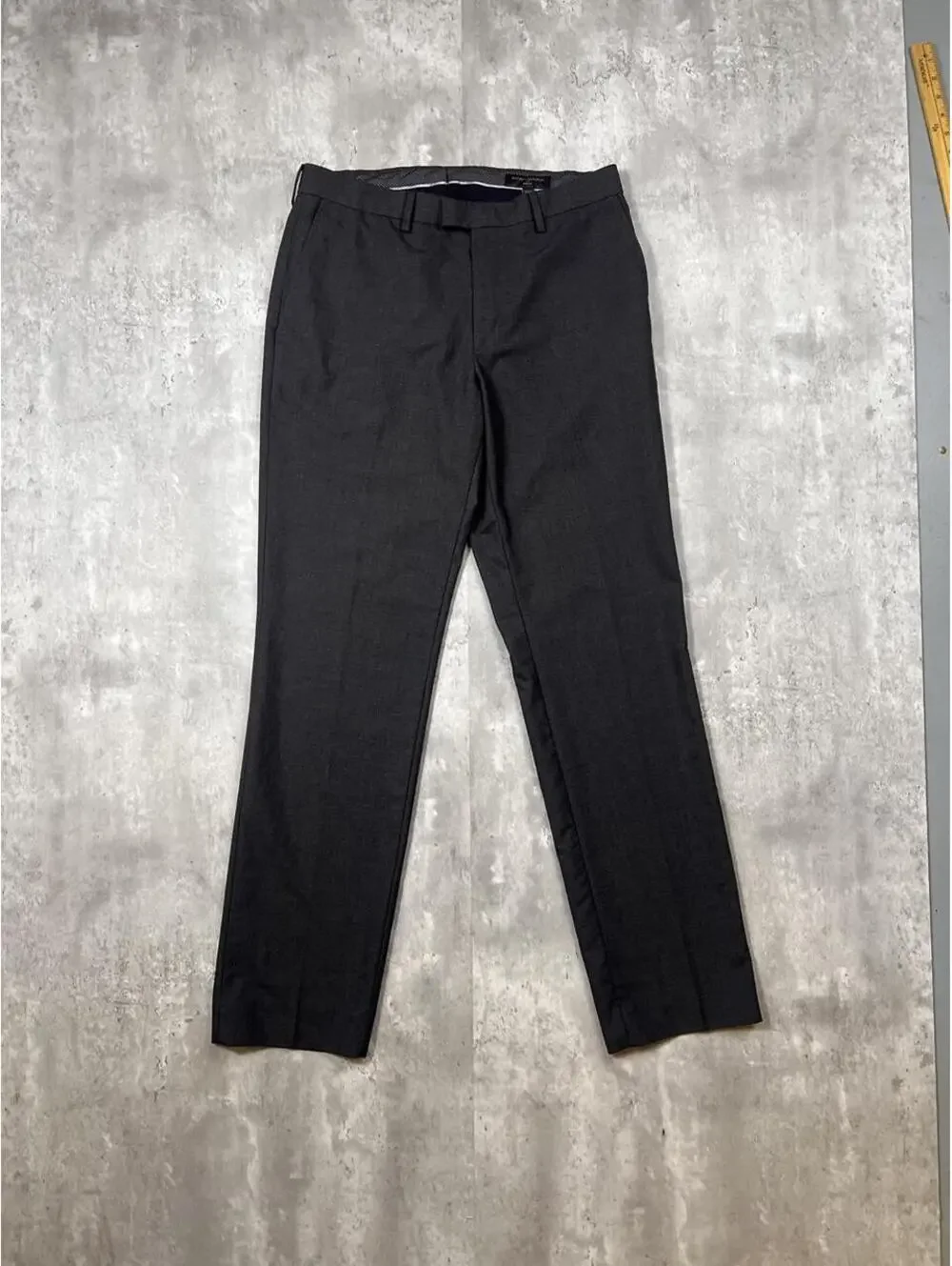 Banana Republic Slim Fit Dress Pants Charcoal Wool Blend Trousers